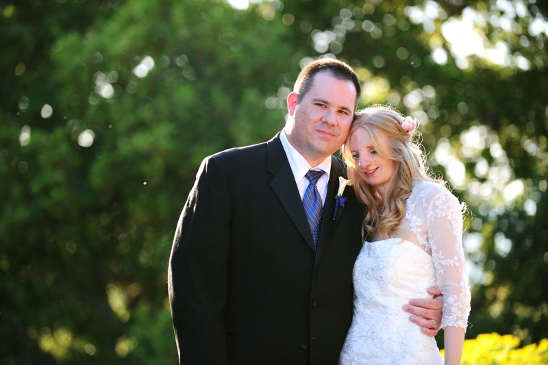 Greg and Amie on their wedding day